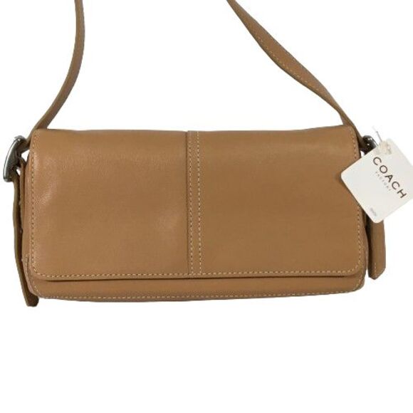 NWT Vintage Coach Legacy Mini Flap Small Crossbody Bag Camel Leather 4280 w/ Box - Picture 15 of 17